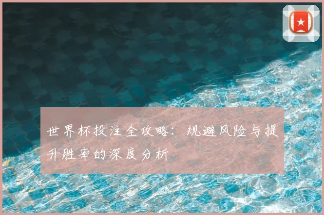 世界杯投注全攻略：规避风险与提升胜率的深度分析